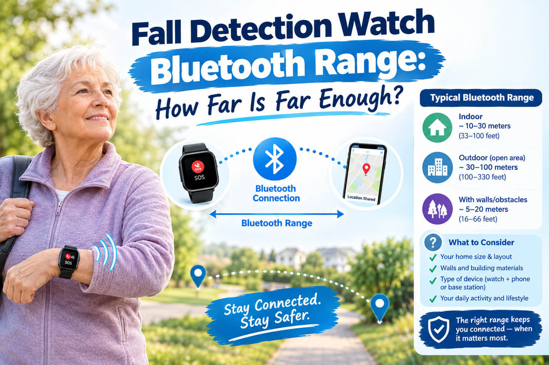 Fall Detection Watch Bluetooth Range