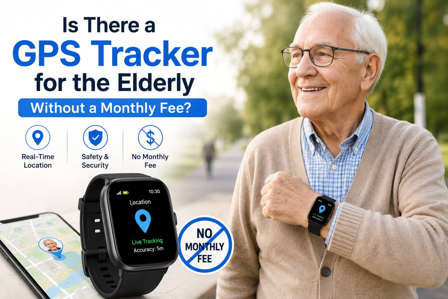 GPS tracker for elderly with no monthly fee 
