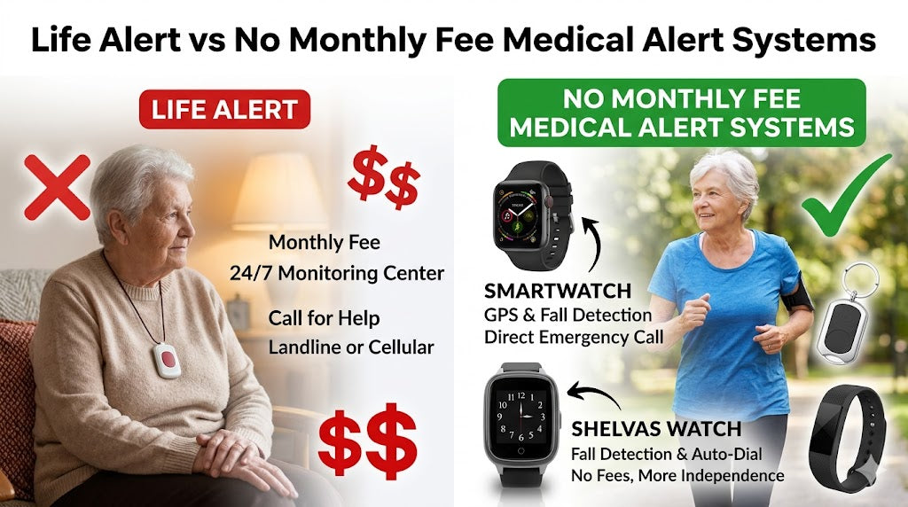 Life Alert vs No Monthly Fee Medical Alert Systems