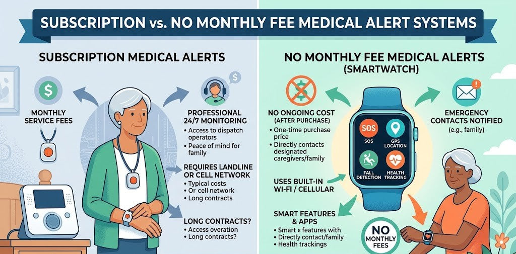 Subscription vs No Monthly Fee Medical Alert Systems