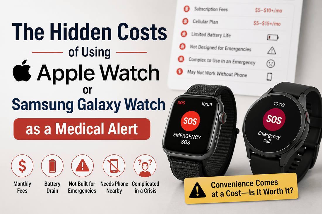 The Hidden Costs of Using Apple Watch or Samsung Galaxy Watch as a Medical Alert