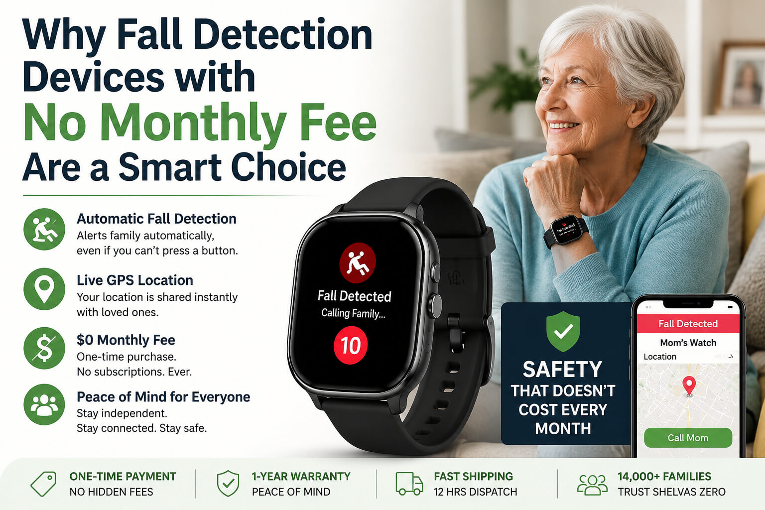 Why Fall Detection Devices with No Monthly Fee Are a Smart Choice