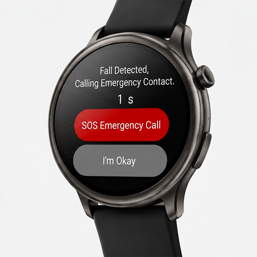 Shelvas Halo - Fall Detection Watch with Zero Monthly Fee and No Sim Card