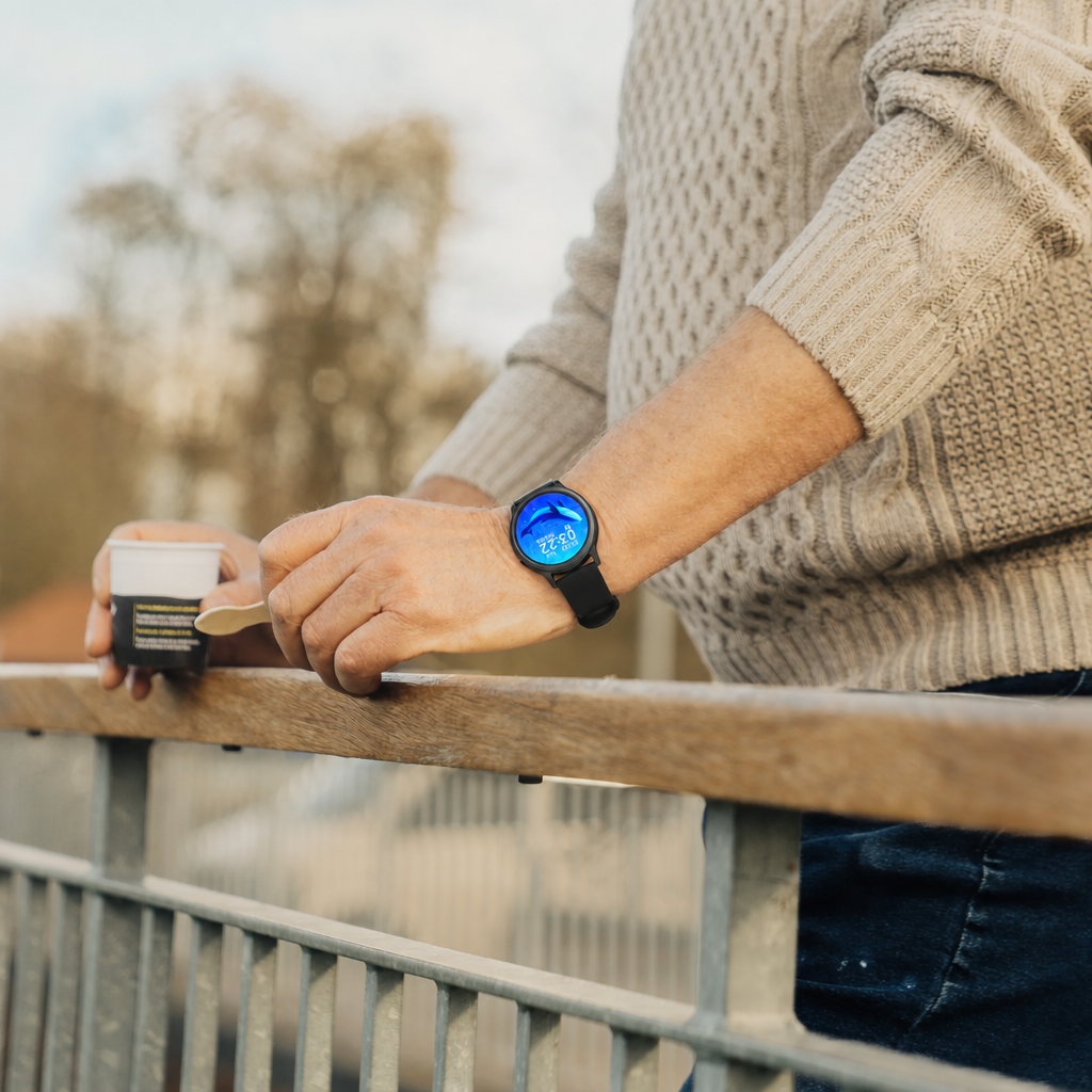 Shelvas Halo - Fall Detection Watch with Zero Monthly Fee and No Sim Card