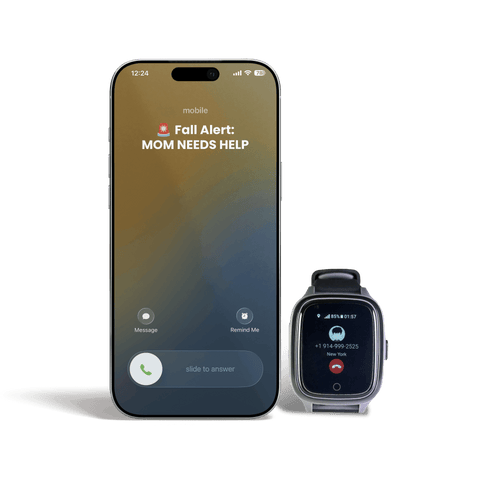 Smart Safety Watch for Seniors - Fall Detection Alerts, GPS & Peace of Mind