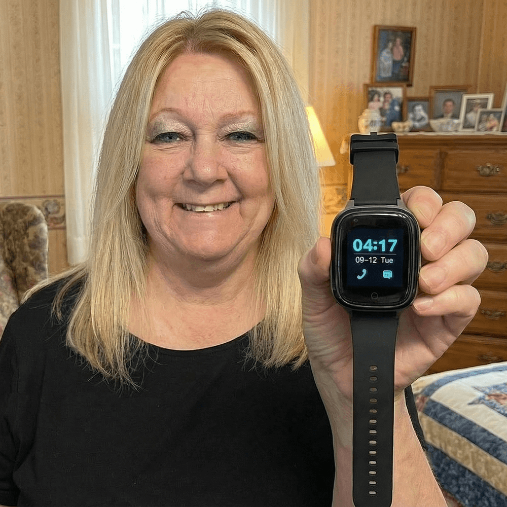 AI-Powered Fall Detection Watch for Elderly with Auto-Calls to Family, Live GPS & No Monthly Fee